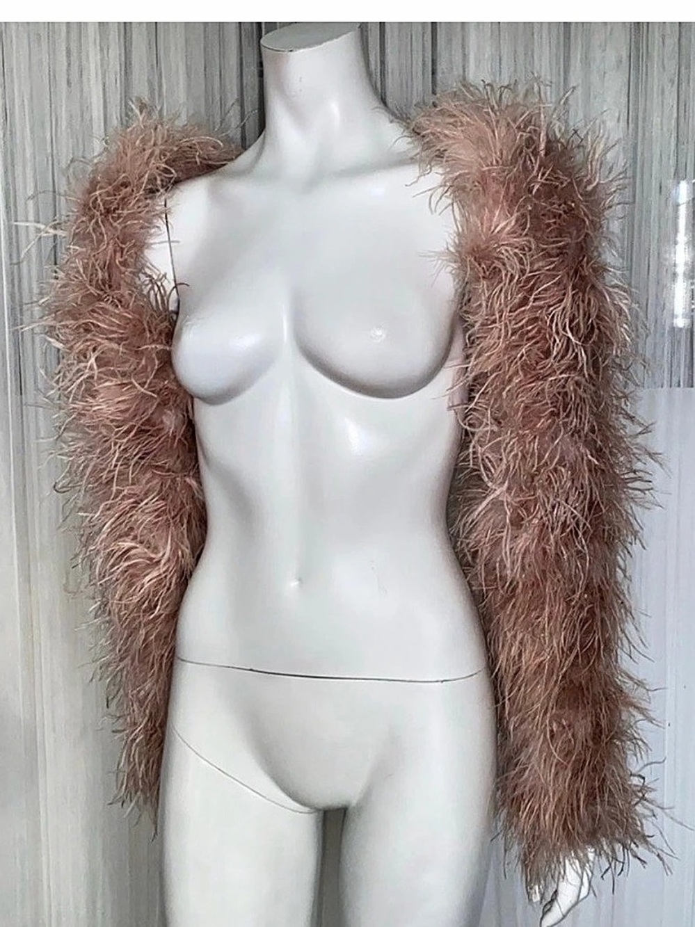 House of CB Pink Feather Bolero Jacket